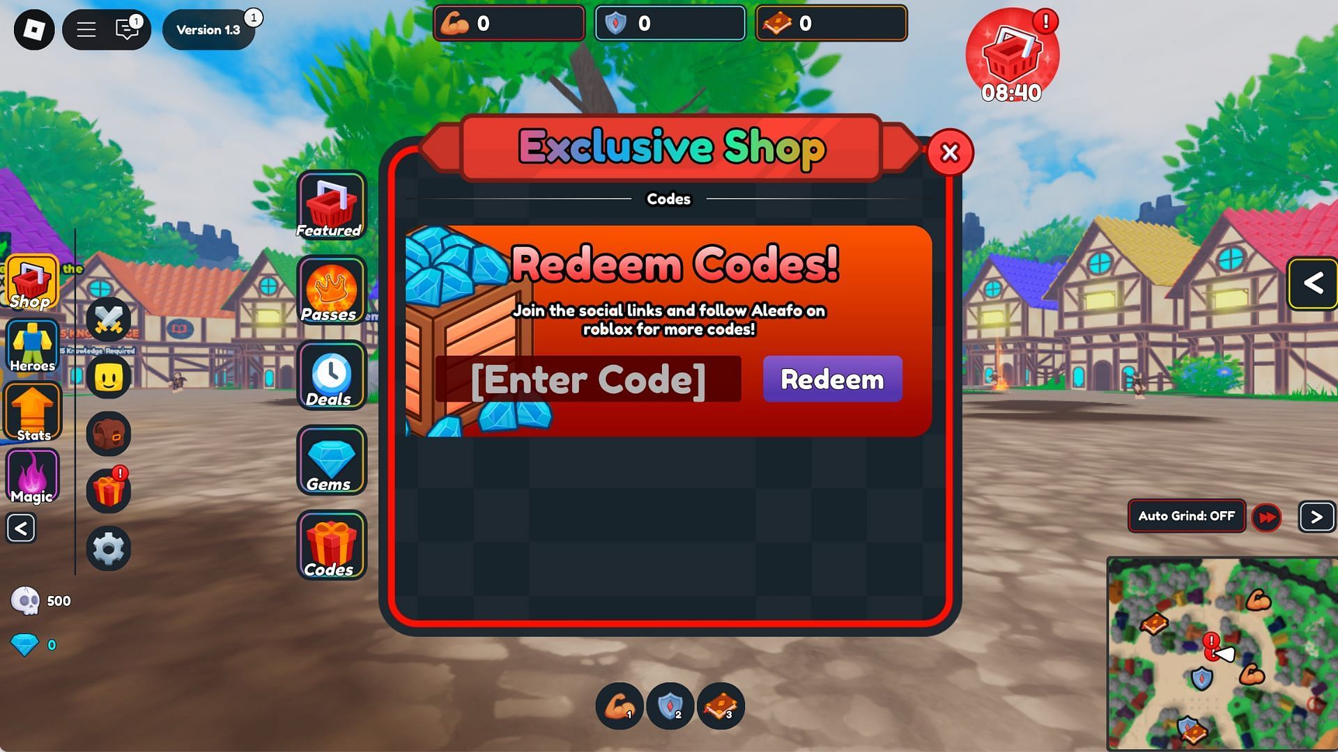 Redeem your code here (Image via Roblox)